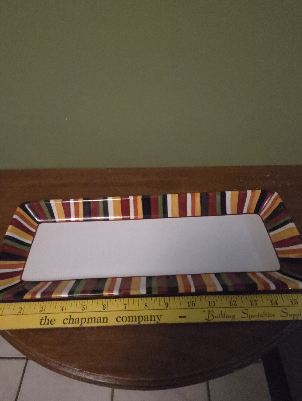 Pampered Chef Simple Additions Rectangular Server/Platter, Striped Pattern - Picture 4 of 10